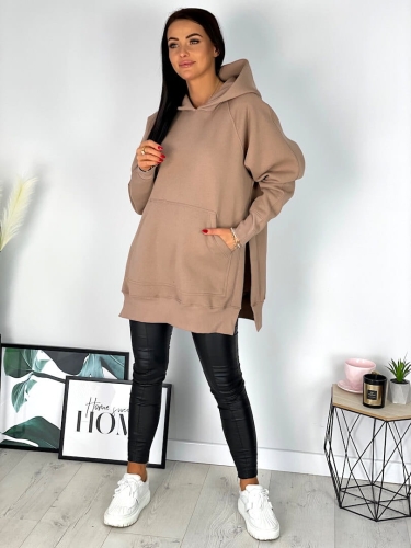 Brązowa Bluza Oversize 11664-22-A