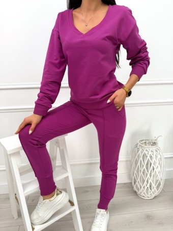 Fuksjowy Komplet Bluza + Spodnie 10557-115-I