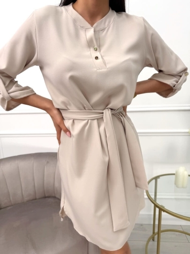 Cappuccino Sukienka z Paskiem 11673-534-G