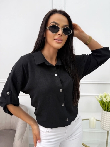 Czarna Koszula 13685-512-D