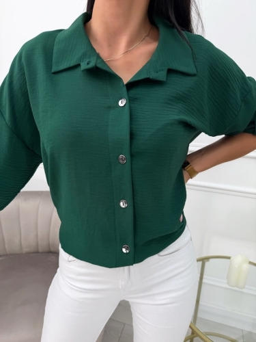 Ciemnozielona Koszula 13685-512-C