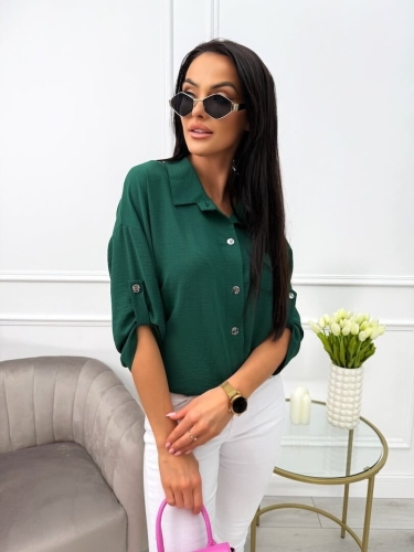 Ciemnozielona Koszula 13685-512-C