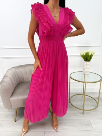 Różowy Kombinezon z Falbankami 13870-422-C