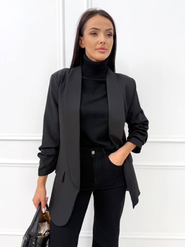 Czarna  Marynarka Oversize 14369-204-A