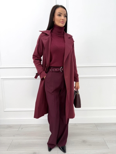 Bordowy Klasyczny Golf  14466-138-B