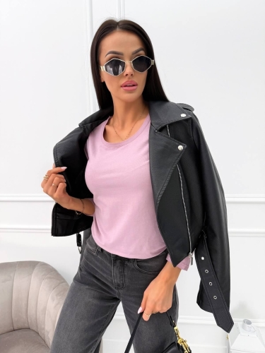 Pudrowa Bluzka z Długimi Rękawami   14600-348-F