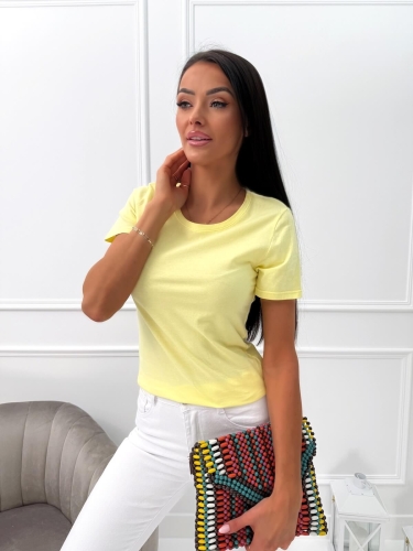 Żółty Klasyczny T-shirt 14603-45-J