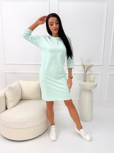Miętowa Sportowa Sukienka  14124-524-F