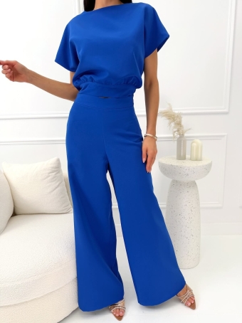 Kobaltowy Elegancki Dwuczęściowy Komplet  14707-108-E