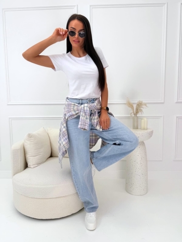 Błękitne Barrel Jeans 14726-155-B