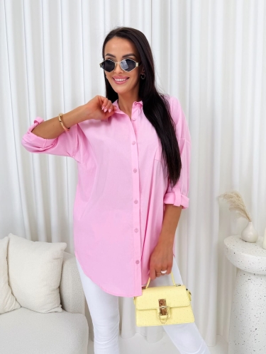 Pudrowa Koszula Oversize 10760-124-H