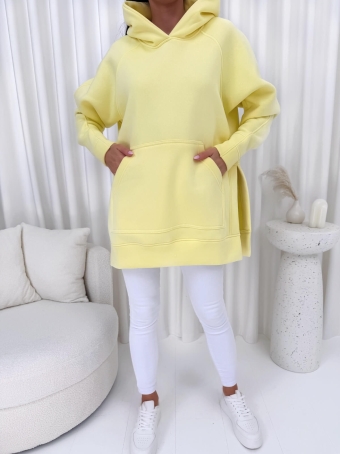 Żółta Bluza Oversize 11664-22-I