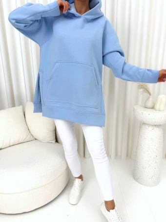 Błękitna Bluza Oversize 11664-22-J