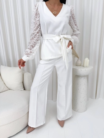 Kremowy Elegancki Komplet  14845-171-C