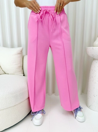 Różowe Spodnie z Szerokimi Nogawkami 14862-239-C