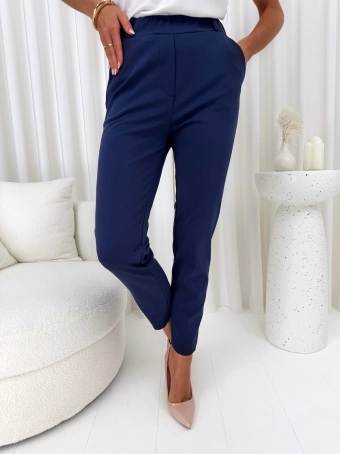 Granatowe Materiałowe Cygaretki  14866-504-B