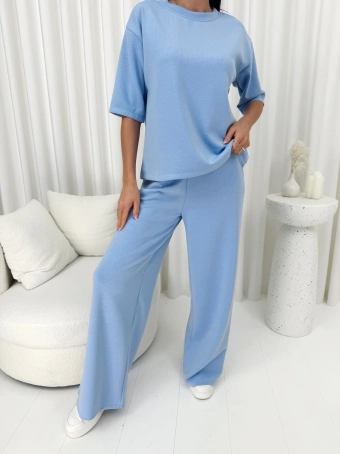 Błękitny Dwuczęściowy Dresowy Komplet 14880-240-B