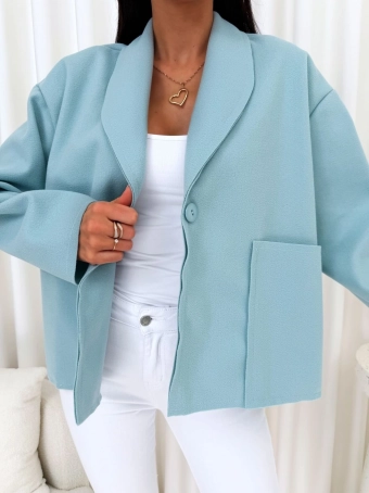 Szałwiowy Krótki Płaszczyk  14800-271-D