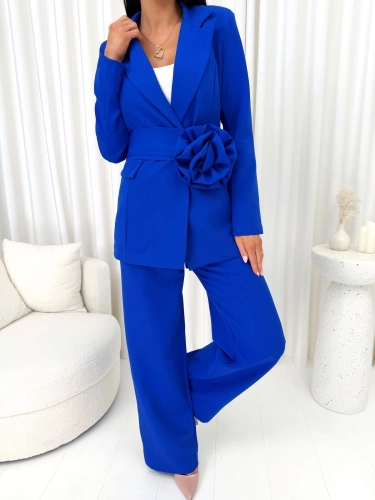 Kobaltowy Dwuczęściowy Garniturowy Komplet  14803-181-F