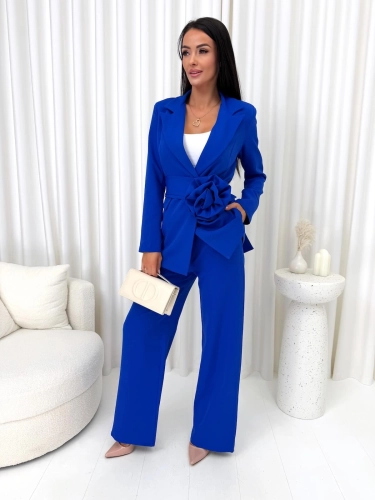 Kobaltowy Dwuczęściowy Garniturowy Komplet  14803-181-F