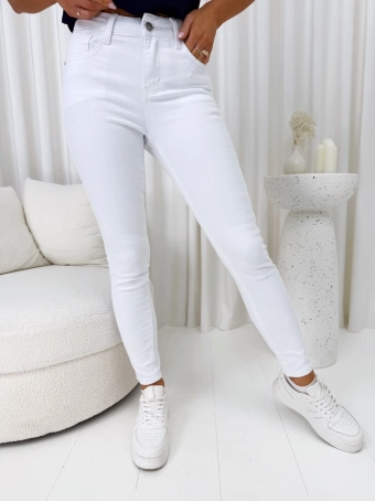 Białe Spodnie Skinny 14926-309-Q