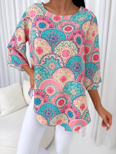 Kolorowa Asymetryczna Bluzeczka 14945-402-Q